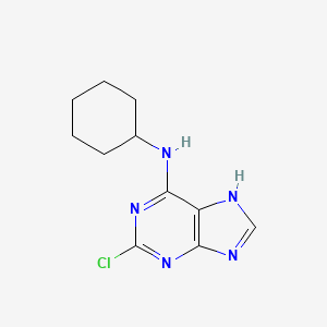 molecular formula C11H14ClN5 B1315966 2-氯-N-环己基-9H-嘌呤-6-胺 CAS No. 39639-45-7