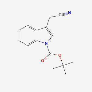 molecular formula C15H16N2O2 B1315974 tert-Butyl 3-(cyanomethyl)-1H-indole-1-carboxylate CAS No. 218772-62-4