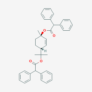 molecular formula C38H38O4 B131598 (1R,4R)-1,8-Bis(diphenylacetoxy)-2-menthene CAS No. 477528-49-7