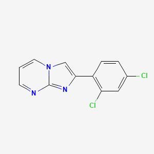 molecular formula C12H7Cl2N3 B1315998 2-(2,4-二氯苯基)咪唑并[1,2-a]嘧啶 CAS No. 143696-74-6