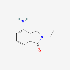 molecular formula C10H12N2O B13160029 4-Amino-2-ethyl-2,3-dihydro-1H-isoindol-1-one 