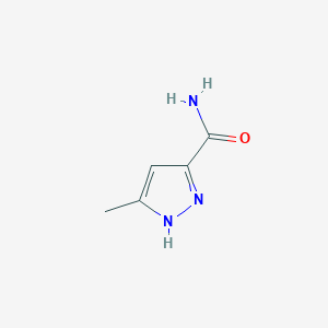 molecular formula C5H7N3O B1316015 5-methyl-1H-pyrazole-3-carboxamide CAS No. 4027-56-9