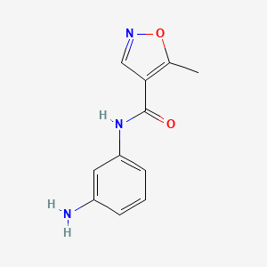 molecular formula C11H11N3O2 B13160308 N-(3-aminophenyl)-5-methyl-1,2-oxazole-4-carboxamide 