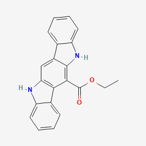 molecular formula C21H16N2O2 B1316038 Ethyl 5,11-dihydroindolo[3,2-b]carbazole-6-carboxylate CAS No. 229020-86-4