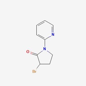 molecular formula C9H9BrN2O B1316039 3-Bromo-1-pyridin-2-ylpyrrolidin-2-one CAS No. 178946-27-5