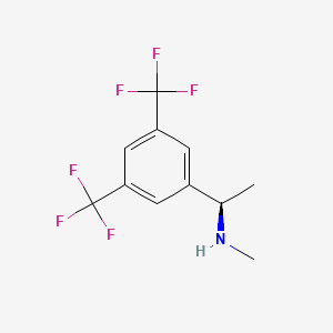 molecular formula C11H11F6N B1316087 (1R)-1-[3,5-Bis(trifluoromethyl)phenyl]-N-methylethanamine CAS No. 334477-60-0