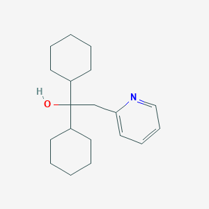 molecular formula C19H29NO B131609 1,1-Dicyclohexyl-2-(pyridin-2-yl)ethan-1-ol CAS No. 102658-00-4