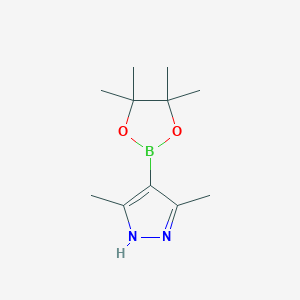 molecular formula C11H19BN2O2 B1316100 3,5-Dimethyl-4-(4,4,5,5-tetramethyl-1,3,2-dioxaborolan-2-yl)-1H-pyrazole CAS No. 857530-80-4