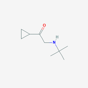 molecular formula C9H17NO B13161014 2-(Tert-butylamino)-1-cyclopropylethan-1-one 