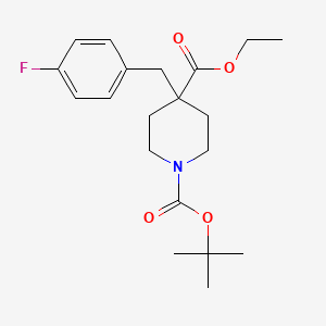 molecular formula C20H28FNO4 B1316105 Ethyl N-Boc-4-(4-fluorobenzyl)piperidine-4-carboxylate CAS No. 917755-77-2