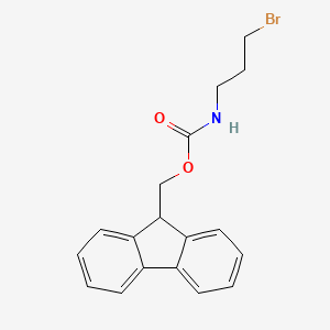 molecular formula C18H18BrNO2 B1316110 (9H-芴-9-基)甲基(3-溴丙基)氨基甲酸酯 CAS No. 186663-83-2