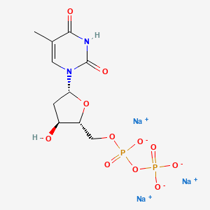 molecular formula C10H13N2Na3O11P2 B1316114 Thymidine 5'-diphosphoric acid trisodium salt CAS No. 95648-78-5