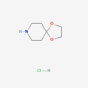 molecular formula C7H14ClNO2 B1316116 1,4-Dioxa-8-azaspiro[4.5]decane hydrochloride CAS No. 42899-11-6