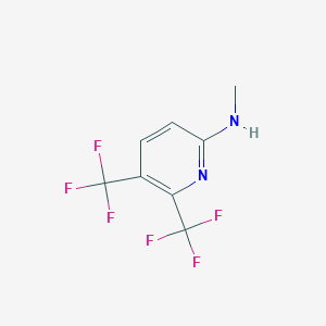 molecular formula C8H6F6N2 B13161183 N-Methyl-5,6-bis(trifluoromethyl)pyridin-2-amine 