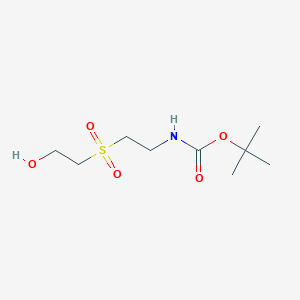 molecular formula C9H19NO5S B1316123 tert-Butyl 2-(2-hydroxyethylsulfonyl)-ethylcarbamate CAS No. 142604-13-5