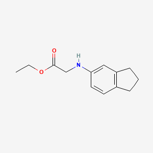 molecular formula C13H17NO2 B1316152 Ethyl (2,3-Dihydro-1H-inden-5-ylamino)acetate CAS No. 84827-40-7
