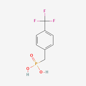 molecular formula C8H8F3O3P B1316168 Phosphonic acid, [[4-(trifluoromethyl)phenyl]methyl]- CAS No. 146780-15-6
