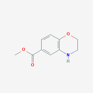 molecular formula C10H11NO3 B1316180 Methyl 3,4-dihydro-2H-benzo[1,4]oxazine-6-carboxylate CAS No. 758684-29-6