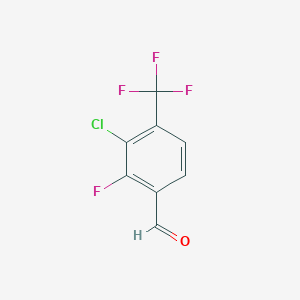 molecular formula C8H3ClF4O B1316187 3-Chloro-2-fluoro-4-(trifluoromethyl)benzaldehyde CAS No. 134099-21-1