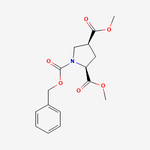molecular formula C16H19NO6 B1316192 (2S,4S)-1-benzyl 2,4-dimethyl pyrrolidine-1,2,4-tricarboxylate CAS No. 130830-69-2