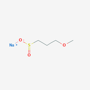 molecular formula C4H9NaO3S B13162229 Sodium 3-methoxypropane-1-sulfinate 