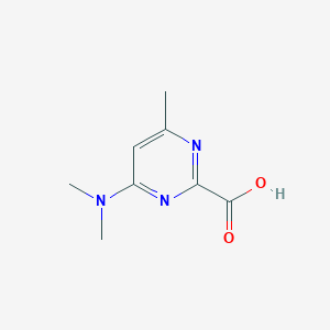 molecular formula C8H11N3O2 B13162263 4-(Dimethylamino)-6-methylpyrimidine-2-carboxylic acid 