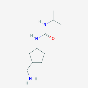 molecular formula C10H21N3O B13162417 1-[3-(Aminomethyl)cyclopentyl]-3-(propan-2-yl)urea 