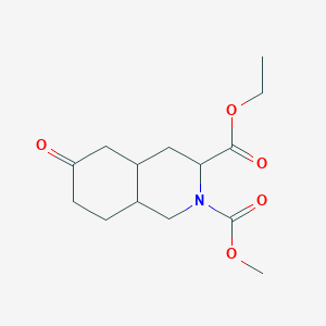 molecular formula C14H21NO5 B1316256 3-乙基 2-甲基 6-氧代八氢异喹啉-2,3(1H)-二甲酸酯 CAS No. 128073-42-7