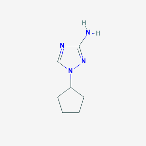 molecular formula C7H12N4 B13162598 1-Cyclopentyl-1H-1,2,4-triazol-3-amine 