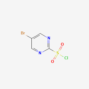 molecular formula C4H2BrClN2O2S B13162602 5-Bromopyrimidine-2-sulfonyl chloride 