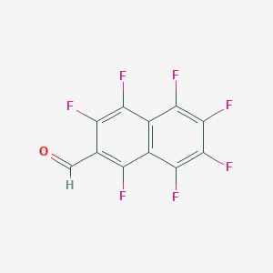 molecular formula C11HF7O B1316262 1,3,4,5,6,7,8-Heptafluoro-2-naphthaldehyde CAS No. 52158-48-2