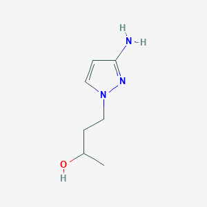 molecular formula C7H13N3O B13162703 4-(3-amino-1H-pyrazol-1-yl)butan-2-ol 