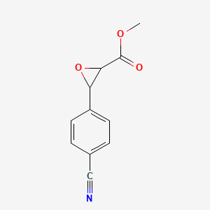 molecular formula C11H9NO3 B1316277 Methyl 3-(4-cyanophenyl)oxirane-2-carboxylate CAS No. 108492-59-7