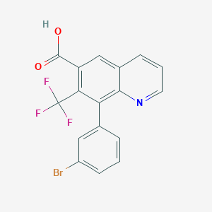 molecular formula C17H9BrF3NO2 B13162786 8-(3-Bromophenyl)-7-(trifluoromethyl)quinoline-6-carboxylic acid 