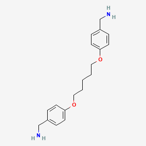 molecular formula C19H26N2O2 B1316282 [4-({5-[4-(Aminomethyl)phenoxy]pentyl}oxy)phenyl]methanamine CAS No. 224054-40-4
