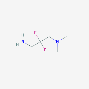 molecular formula C5H12F2N2 B13162869 (3-Amino-2,2-difluoropropyl)dimethylamine 