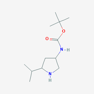 molecular formula C12H24N2O2 B13162876 tert-Butyl N-[5-(propan-2-yl)pyrrolidin-3-yl]carbamate 