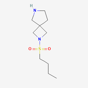 molecular formula C10H20N2O2S B13162974 2-(Butane-1-sulfonyl)-2,6-diazaspiro[3.4]octane 