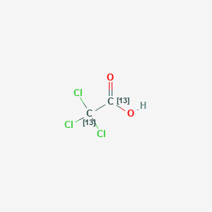 molecular formula C2HCl3O2 B131630 2,2,2-Trichloro-acetic Acid-13C2 (Contain 3.5per cent unlabeled) CAS No. 165399-56-4