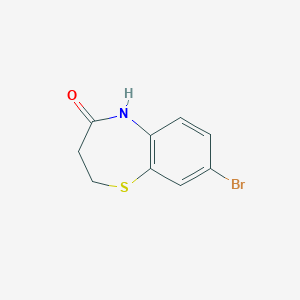 molecular formula C9H8BrNOS B13163055 8-Bromo-2,3-dihydro-1,5-benzothiazepin-4(5H)-one CAS No. 110766-85-3
