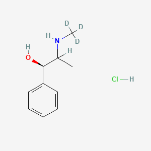 B1316311 (1R)-1-Phenyl-2-(trideuteriomethylamino)propan-1-ol;hydrochloride CAS No. 285979-74-0