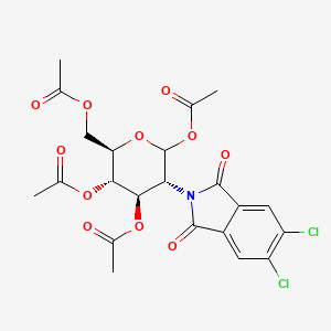 molecular formula C22H21Cl2NO11 B1316313 1,3,4,6-四-O-乙酰-2-脱氧-2-(4,5-二氯邻苯二甲酰亚胺基)-D-吡喃葡萄糖 CAS No. 308796-43-2