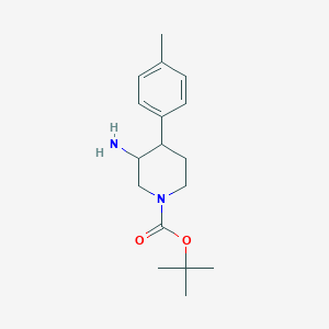 molecular formula C17H26N2O2 B13163204 Tert-butyl 3-amino-4-(4-methylphenyl)piperidine-1-carboxylate 
