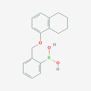 molecular formula C17H19BO3 B1316321 (2-(((5,6,7,8-Tetrahydronaphthalen-1-yl)oxy)methyl)phenyl)boronic acid CAS No. 849062-10-8