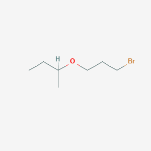 molecular formula C7H15BrO B13163224 2-(3-Bromopropoxy)butane 