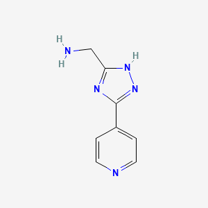 (3-(Pyridin-4-yl)-1H-1,2,4-triazol-5-yl)methanamine