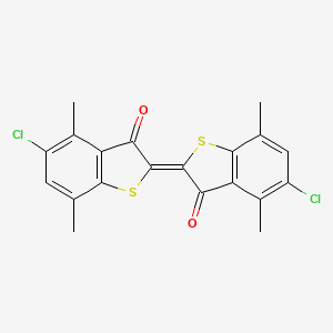 5,5'-Dichloro-4,4',7,7'-tetramethyl-3H,3'H-[2,2'-bibenzo[b]thiophenylidene]-3,3'-dione