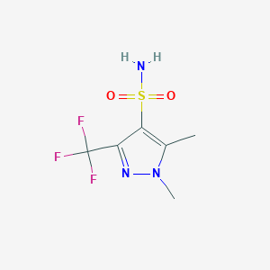 molecular formula C6H8F3N3O2S B1316354 1,5-Dimethyl-3-(trifluoromethyl)-1H-pyrazole-4-sulfonamide CAS No. 88398-43-0