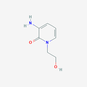 molecular formula C7H10N2O2 B13163614 3-Amino-1-(2-hydroxyethyl)-1,2-dihydropyridin-2-one 
