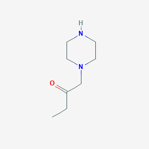 molecular formula C8H16N2O B13163682 1-(Piperazin-1-yl)butan-2-one 